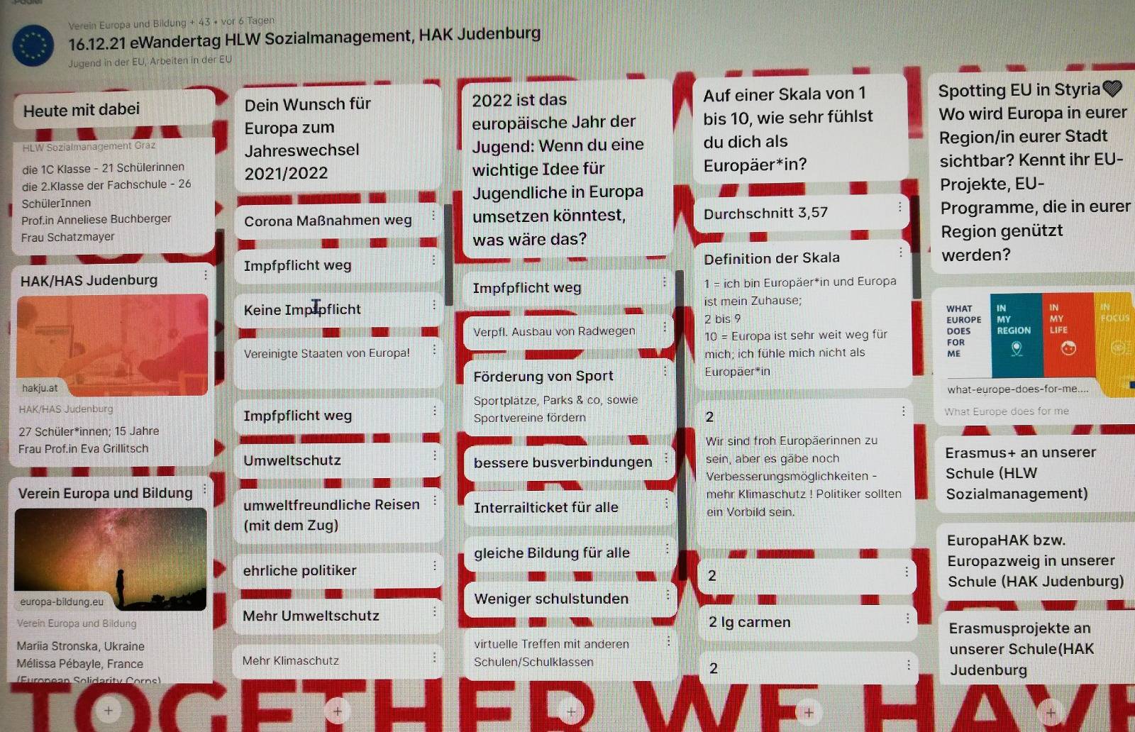 eBrüssel Wandertag über Zoom