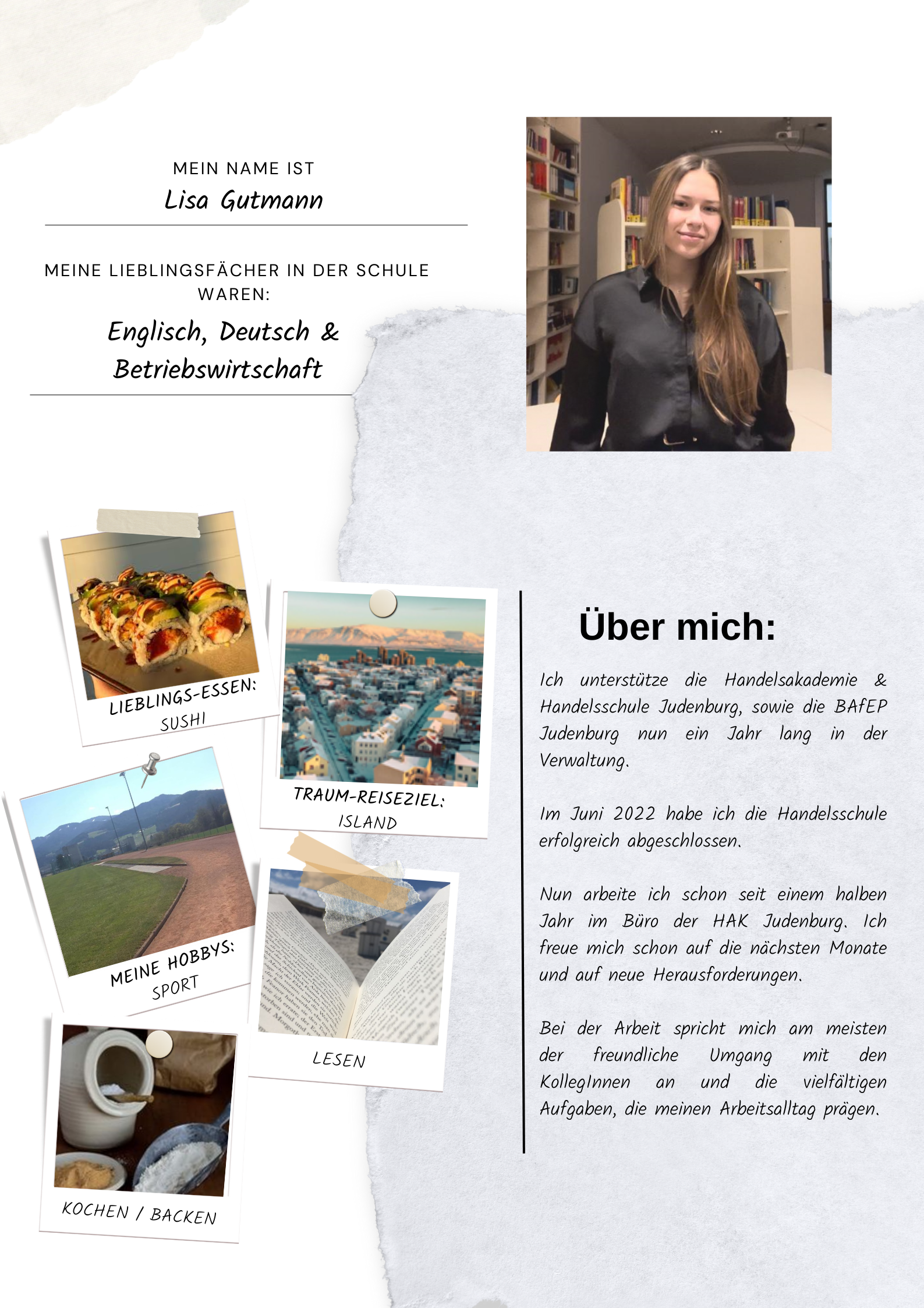 Vorstellung Verwaltungspraktikantin 