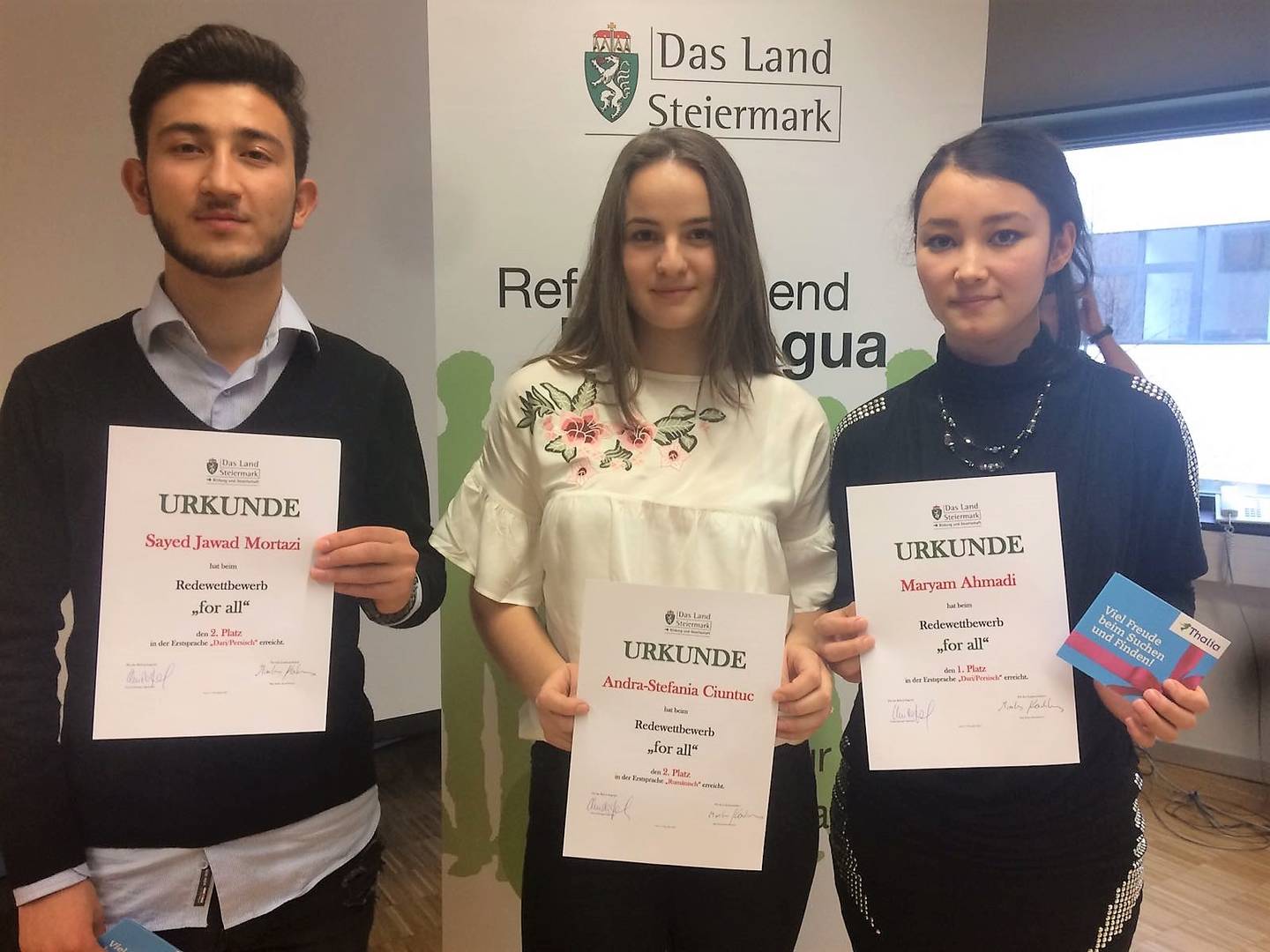 Wir gewinnen beim Redewettbewerb